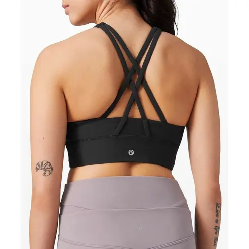 Lululemon  Energy High-Neck Longline Black Sports Bra Size 2