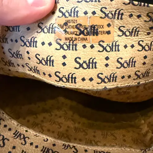 Sofft Black Suede Slouch Boots Women's Size 8 Western Stitch Detail Fall