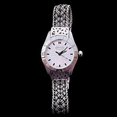 Lois Hill Watch Sterling Silver Roman Numbers Bracelet Link Watch Rare