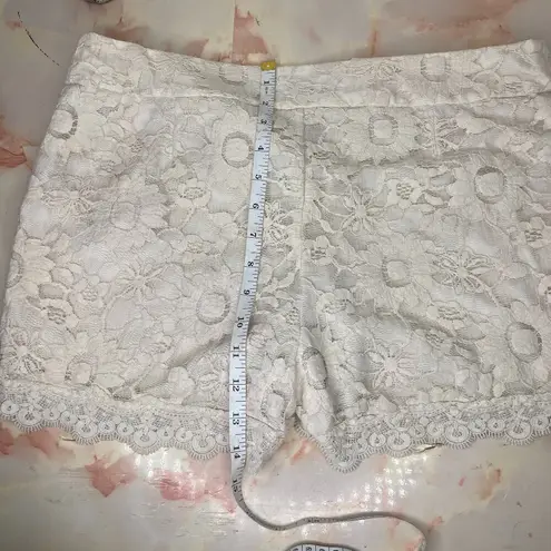 Max & Riley High Waisted Capricorn Lace Dressy Shorts Cream Bohemian SZ XL Tan