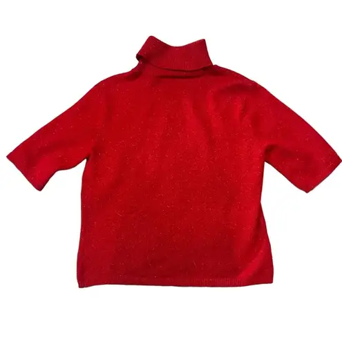 Talbots HP!  Red Sparkly Turtleneck Sweater 8P‎ thumbnail 5