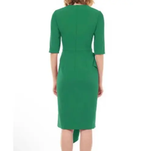 ✨Kay Unger Esther Stretch Crêpe Cocktail Green Sz 6 Dress✨