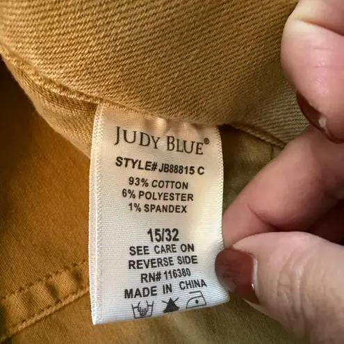 Judy Blue Khaki High Waist Garment Dyed Cuffed Jogger Jeans β Size 15/32