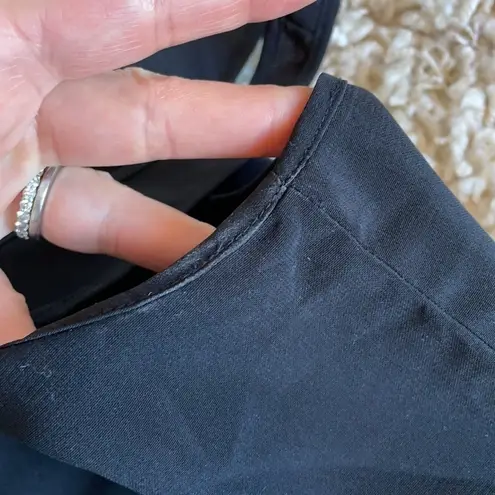 Frenchie Nordstrom Black Lightweight Scoop Neck Flowy Racerback Tank Top Small