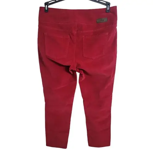 Jag jeans JAG Women's 10 / 30 Red Suede Feel High Rise Skinny Jeggings Pull On Pants