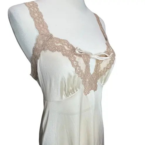 Vanity Fair Vintage Slip Dress Womens S Ivory Lace Trim Coquette Fairy Feminine