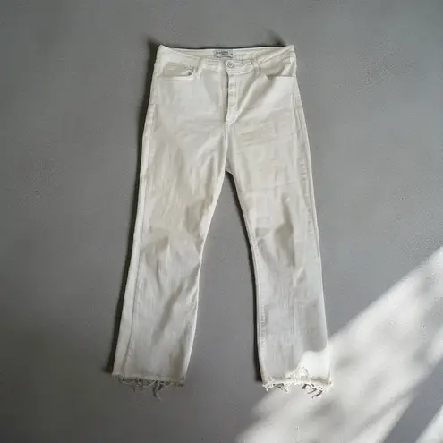 Just Black White Straight Leg Denim Jeans Size 31