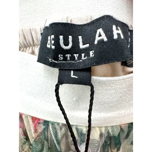 Beulah Style Floral Mesh Tiered Ruffle Skirt L NWT Romantic Cottagecore