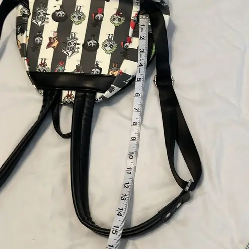 Lounge Fly Black and White Striped Beetlejuice Beetlejuice Backpack EUC