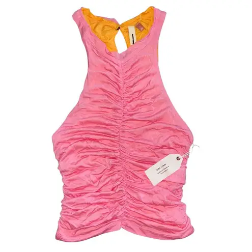 Pilcro Anthropologie NWT Reversible Ruched Key Hole Tank Small