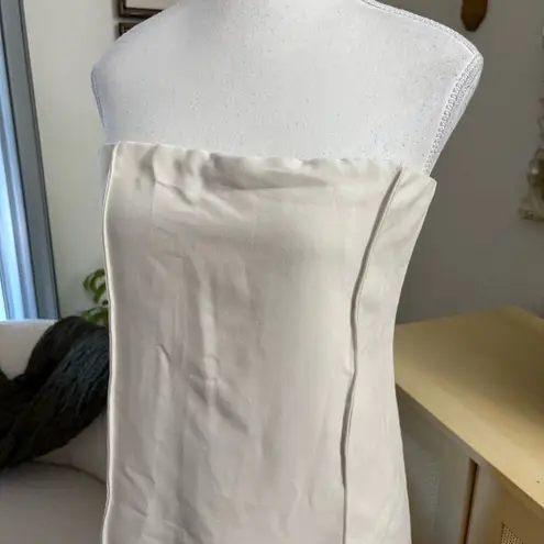 DISSH Tan Cream Rowan Strapless Mini Pleated Dress Size 8