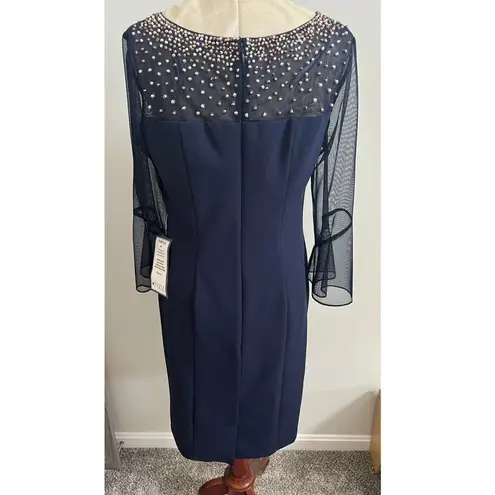 Alex Evenings Women's NWT Sheath Dress Embellished Illusion Size 10