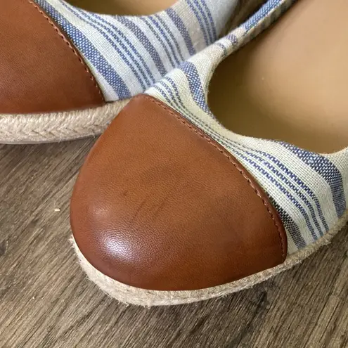 GH Bass |Kaitlyn Striped Espadrilles sz 8 Blue