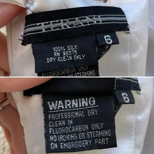 Terani Couture Terani Gold Multi-Colored Sequin Strapless Gown 6 Ivory