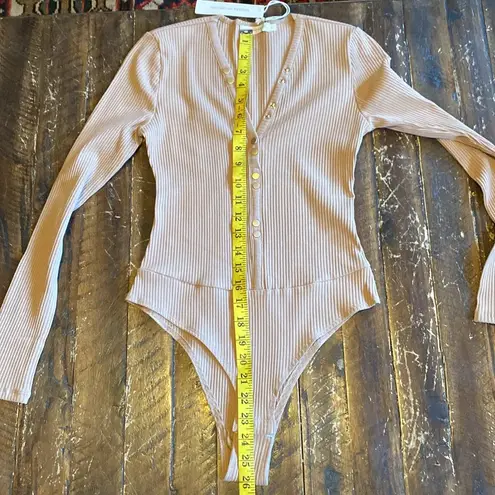 Makers of Dreams Maker of Dreams Ribbed Beige Bodysuit