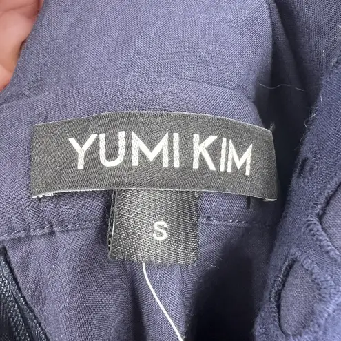 Yumi Kim Jumpsuit Navy Eyelet Peplum Sleeveless Romantic Summer Boho Small New