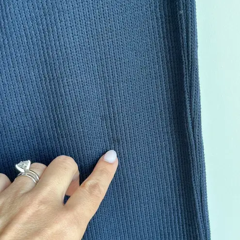 SKIMS Heavy Waffle Straight Leg Pant in Navy, Size Medium