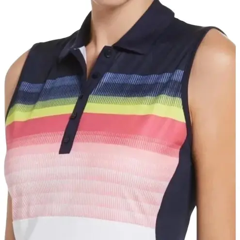 Callaway NWT! Abstract Gradient Print Color Block Golf Dress - Size Large