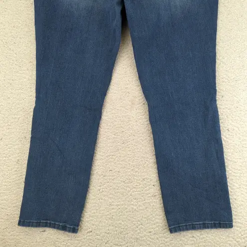 NYDJ Alina Convertible Ankle Jeans Womens 14 Blue Wash Lift Tuck Cropped Stretch