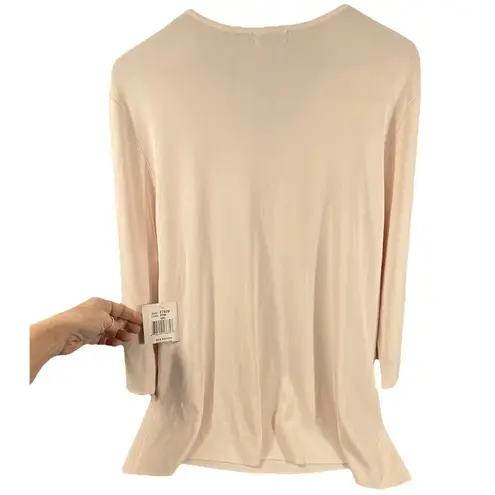 NEW Designers Original Sweater‎ Women 3X Pale Pink Beaded Sequins Stretch Mature Size undefined