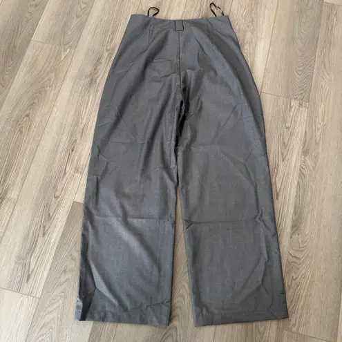 Commense Minimalist Casual Pockets Straight High Waist Pants Gray Trendy NWT XL