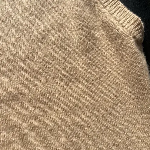 Veronica Beard cashmere top sleeveless sweater camel tan medium layering top