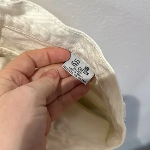 Bill Blass White Pleated Rolled Cuff High Waisted Shorts Women's Size 8