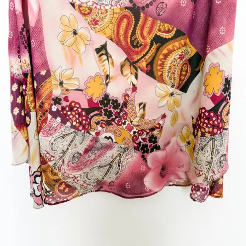 Y2K Baranda Mixed Media Patchwork Print Skirt Multicolor Size XL Boho Fairy Pink - Image 3