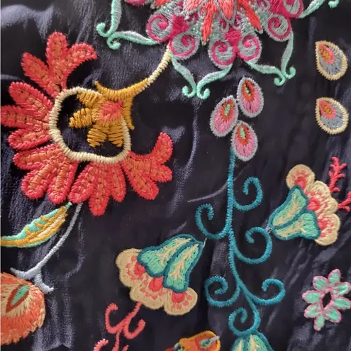 Johnny Was Alesa heavily embroidered Tiered Silk Tunic NWT RARE