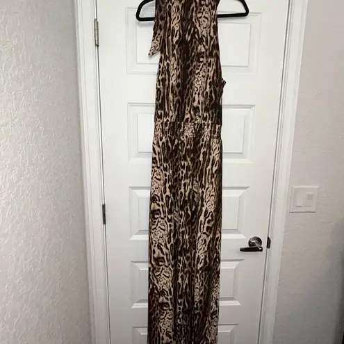 INC International Concepts New, Animal Print Halter Tie at Top Maxi Dress Size XL