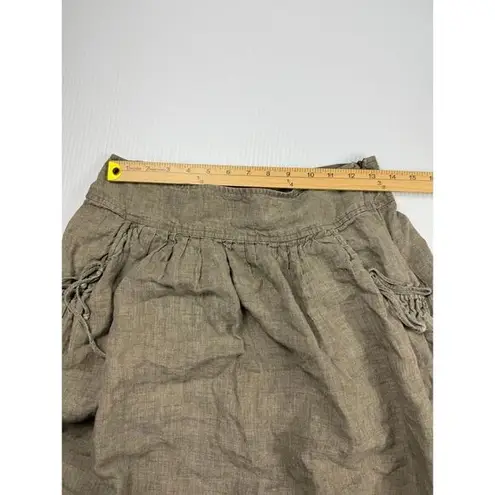 Cynthia Steffe Linen A-Line Skirt with Pocket Detail Casual Midi Size 4 linen