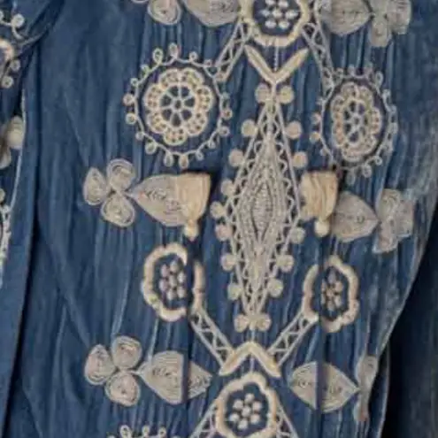 Johnny Was Liona heavily embroidered velvet dress NWT