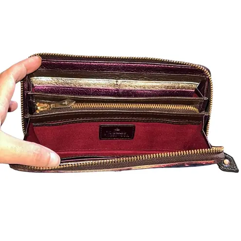 Vivienne Westwood Cosmic Galaxy Red & Black Multicolored Long Wallet