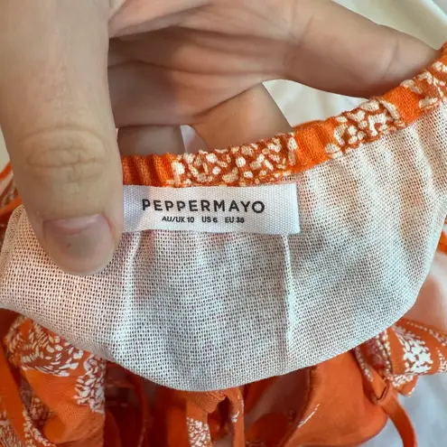 Peppermayo Exclusive - Lyra Linen Mini Dress - Tropic Sunset