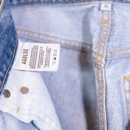 Agolde Women's 90's Mid Rise Loose Fit Distressed Denim Jeans Fall Out Wash 25