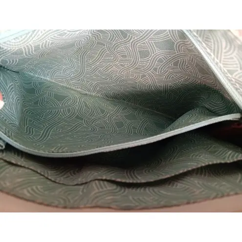 The Sak Boho Preppy White Designed Tasseled Leather Western Crossbody Wristlet