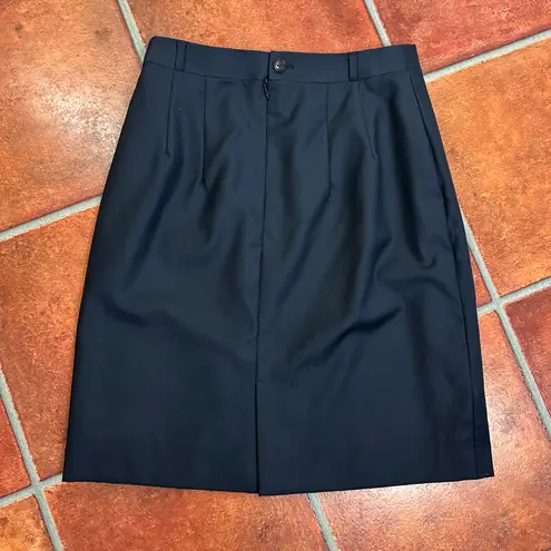 SuitSupply Soft Wool Skirt in Navy Blue Size 2