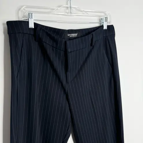 Stitch Fix Liverpool Kelsey Knit Pinstripe Trousers Navy Size 12/31 Petite Blue