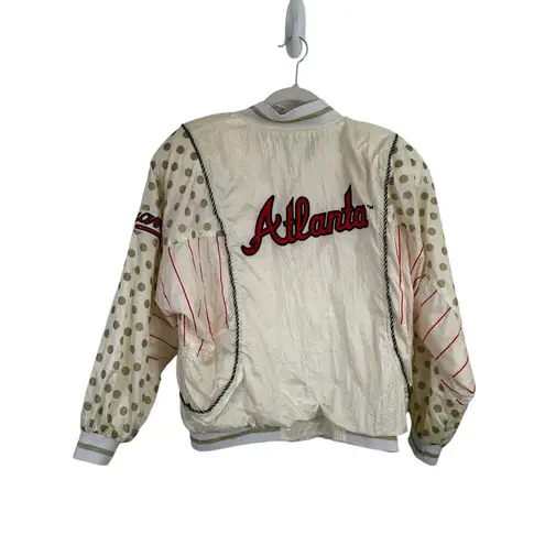 Genuine Merchandise Genuine Stuff Atlanta Braves Baseball Vintage Bomber Varsity Jacket Womens Med
