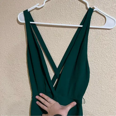 Reformation  Sofi Wide Leg Jumpsuit - Emerald - size 2 thumbnail 2