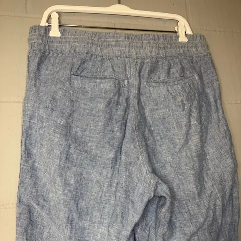 Athleta  Women’s 100% Linen Cabo Jogger Pants in Blue/Chambray Size 10 - Image 7