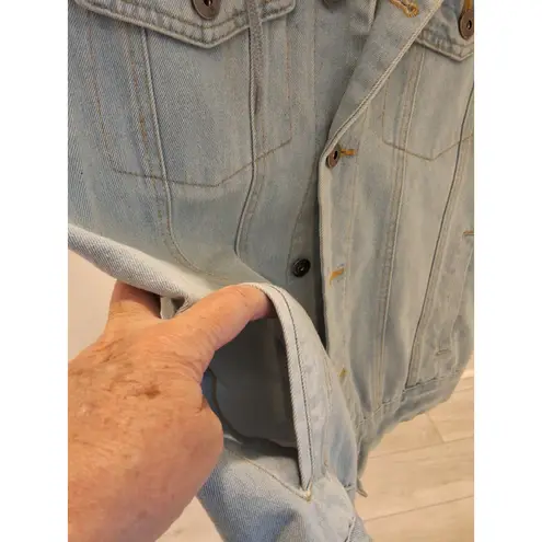 Brooklyn Cloth Brooklyn Co With Hood Pockets Button Up Size S Jean Vest