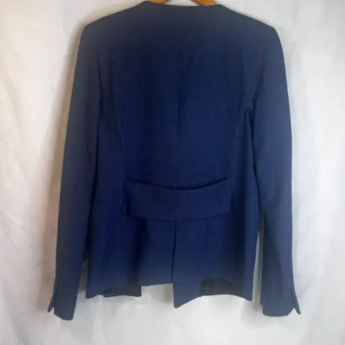 Adrienne Vittadini Navy Blue Open Front Casual Blazer Neutral Basic Size Medium