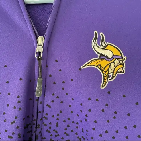 NFL Team Apparel NFL Minnesota Vikings Ascent Full Zip Oversized Hooded Fleece Size S