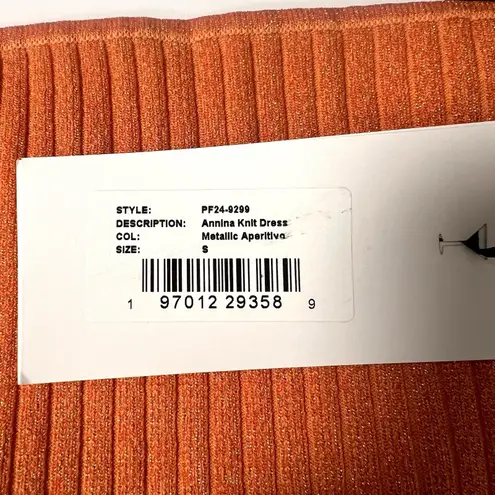 Retrofête Retrofete Annina Knit Dress in Metallic Aperitivo Orange Strapless Women’s S