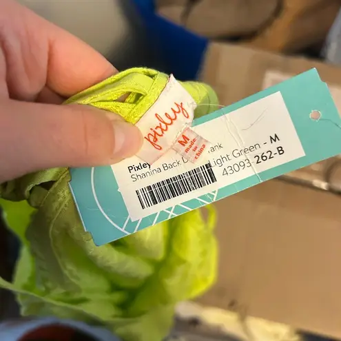 Nwt Stitchfix Picxley Lime Green Shanina Strappy Top Size M