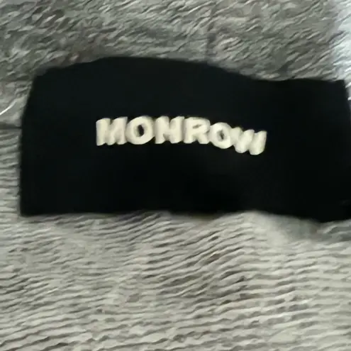 MONROW Soft Grey Crewneck Long Sleeves Lightweight Sweatshirt Size XS Gray - Image 3