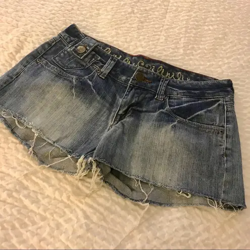 ILIR Cutoff Denim Frayed Hem Jean Shorts Size 9 Juniors