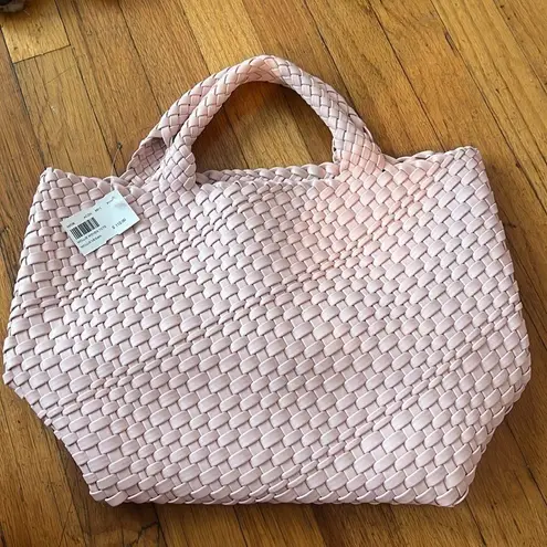 Mollie Woven Tote Vegan Leather Pink
