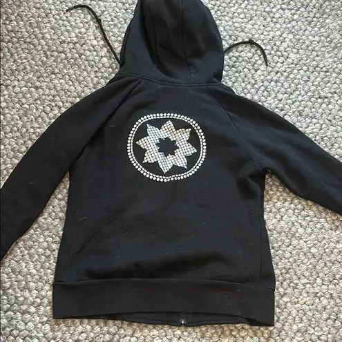 Tavi Noir Black Logo Zip Up Hoodie Size Small thumbnail 6